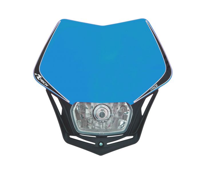 Mascherina Portafaro Rtech V-Face Full LED Bianco Moto Motard Enduro Universale 